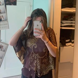 Brown and Gold Blouse